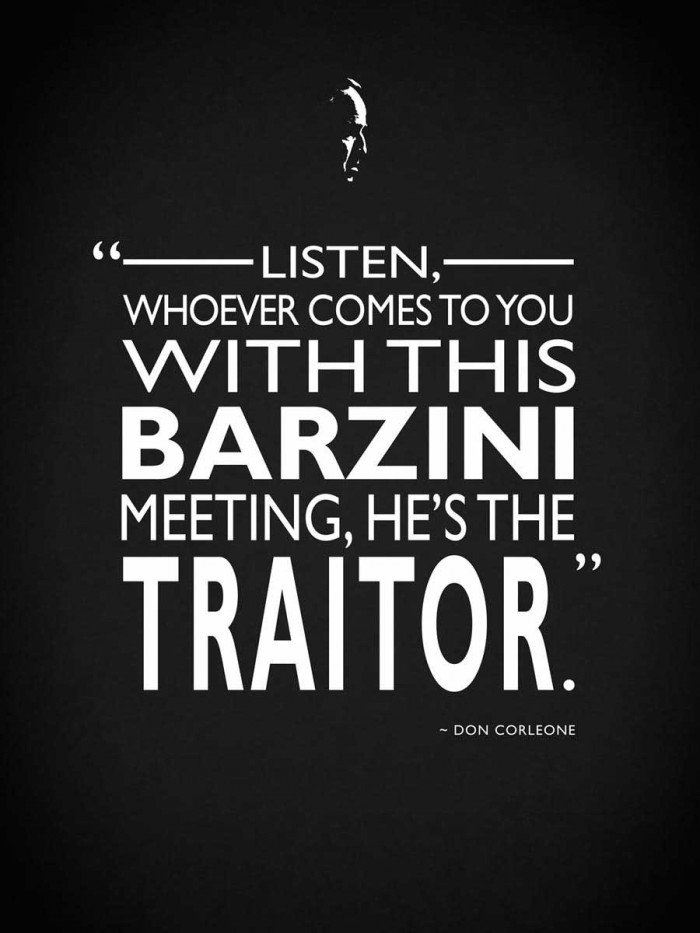 Godfather Barzini Traitor by Mark Rogan