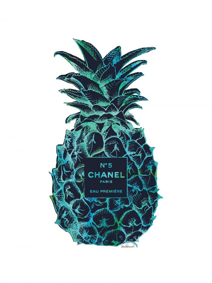 Black Tropical Pineapple by Amanda Greenwood