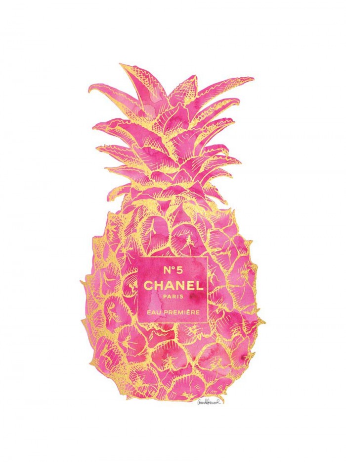 Pink Gold Pineapple by Amanda Greenwood