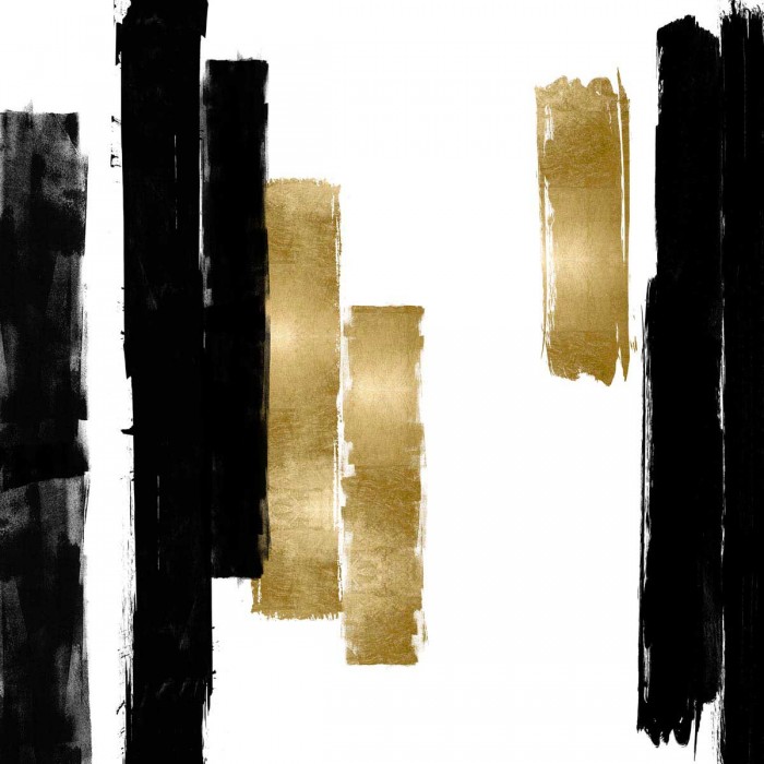 Vertical Black and Gold I by Ellie Roberts