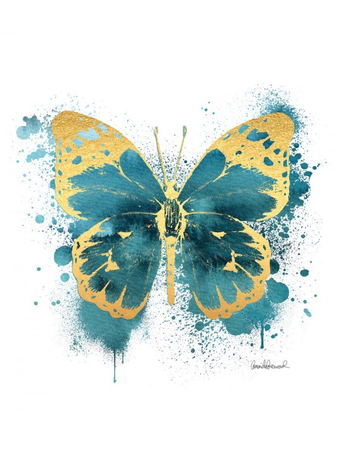 Butterfly Gold & Indigo by Amanda Greenwood