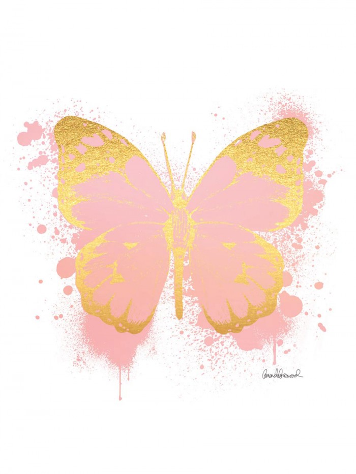 Butterfly Gold & Peach by Amanda Greenwood