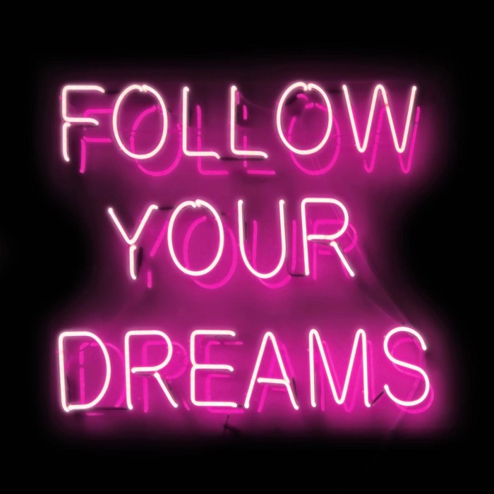 Neon Follow Your Dreams PB by Hailey Carr