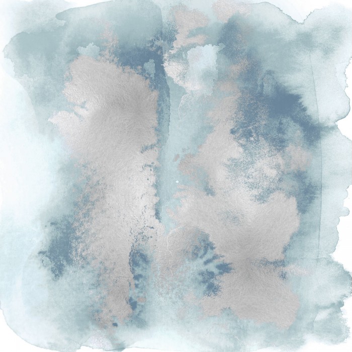 Soft Blue Mist With Silver II by Bella Riley