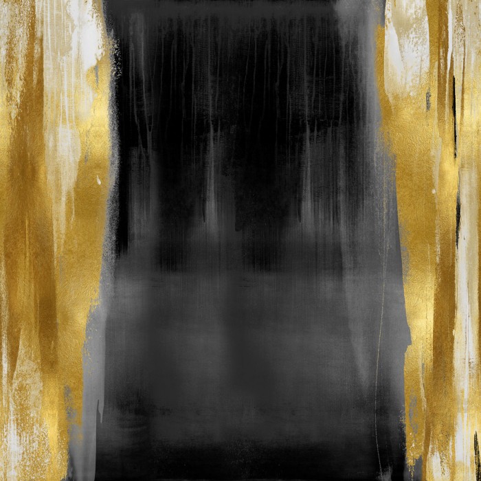 Free Fall Gray with Gold II by Christine Wright