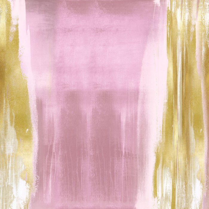 Free Fall Pink with Gold II by Christine Wright