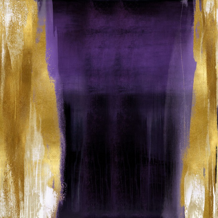 Free Fall Purple with Gold II by Christine Wright