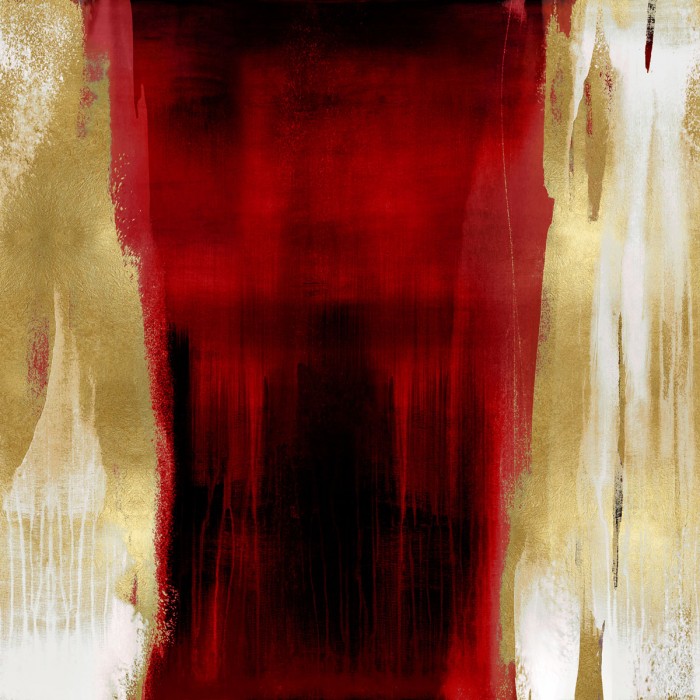 Free Fall Red with Gold II by Christine Wright