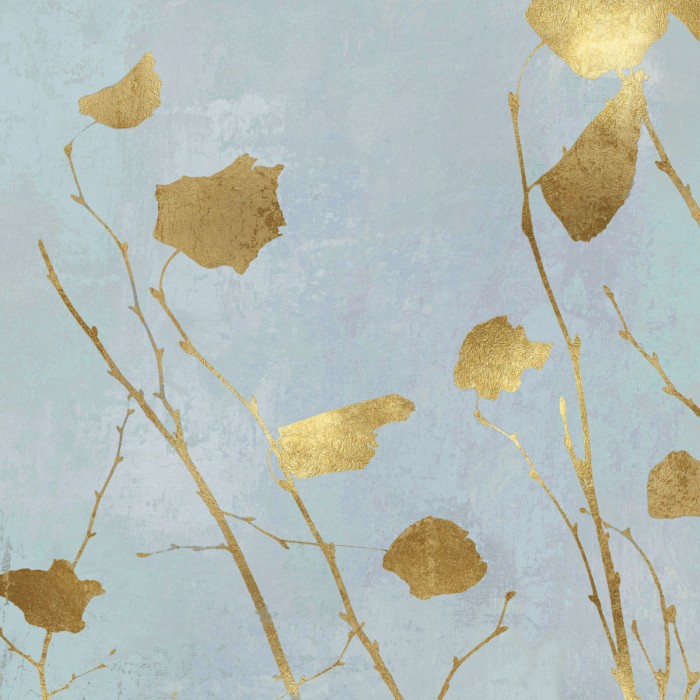 Nature Gold on Blue I by Danielle Carson