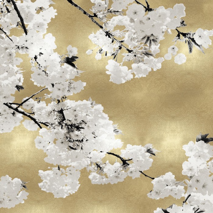 Blossoms on Gold III by Kate Bennett