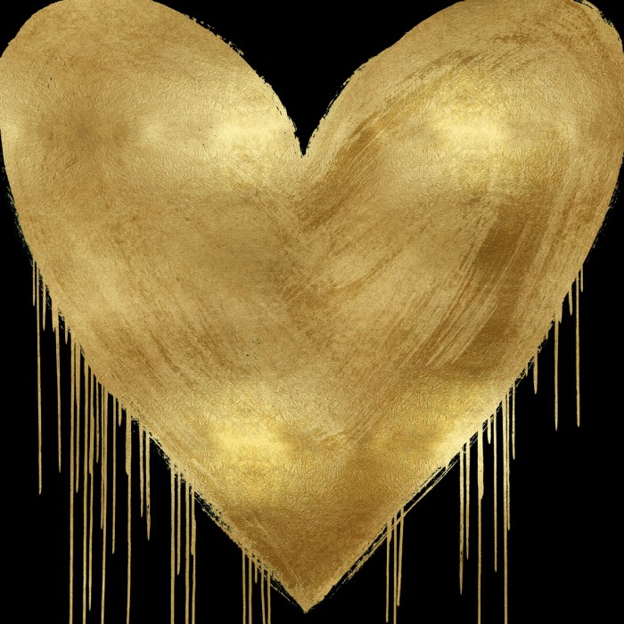 Big Hearted Gold on Black by Lindsay Rodgers