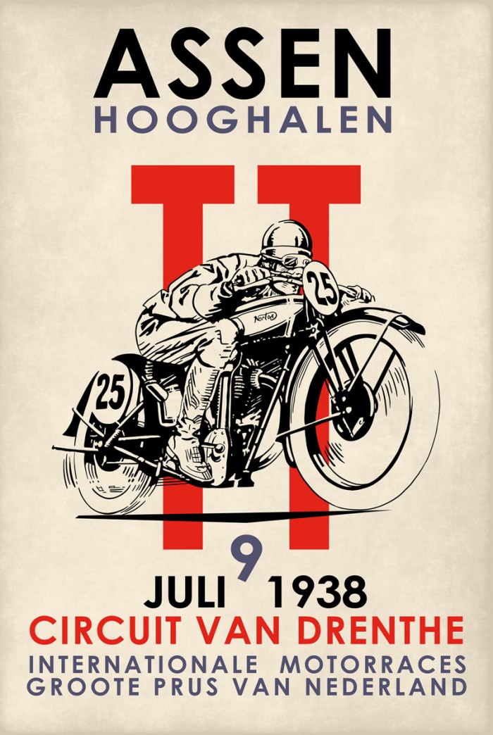 Assen TT Motorcycle Races 1938 by Mark Rogan