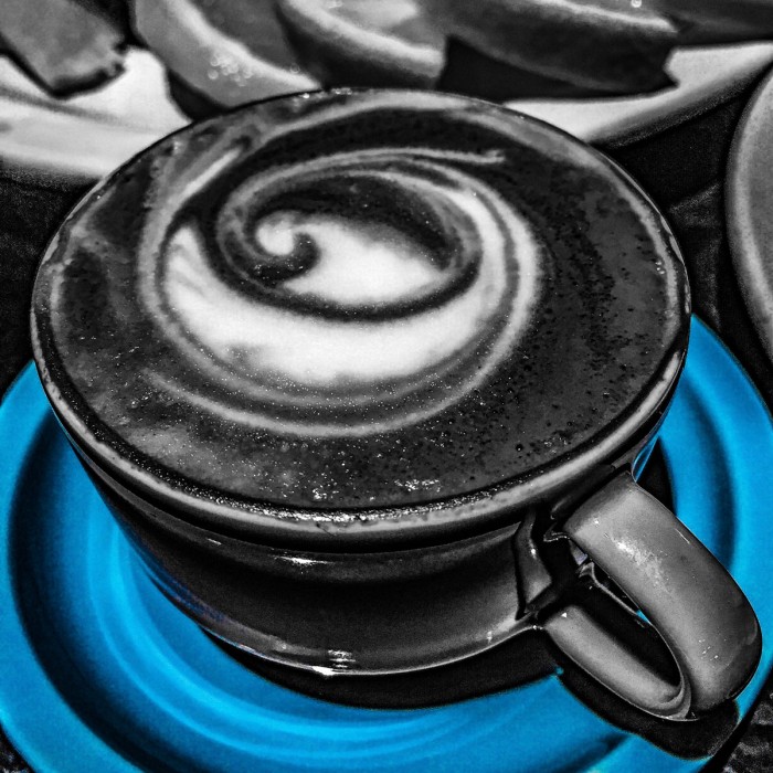 Latte Swirl Blue by Heidi Bannon