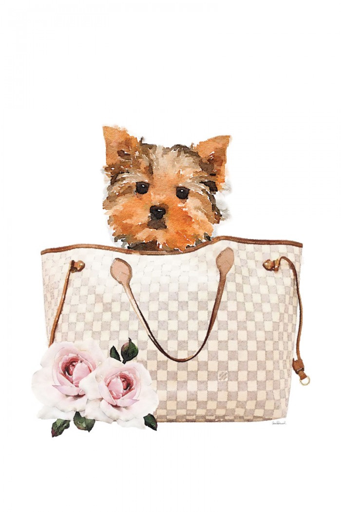 Fashion Bag with Yorkie by Amanda Greenwood