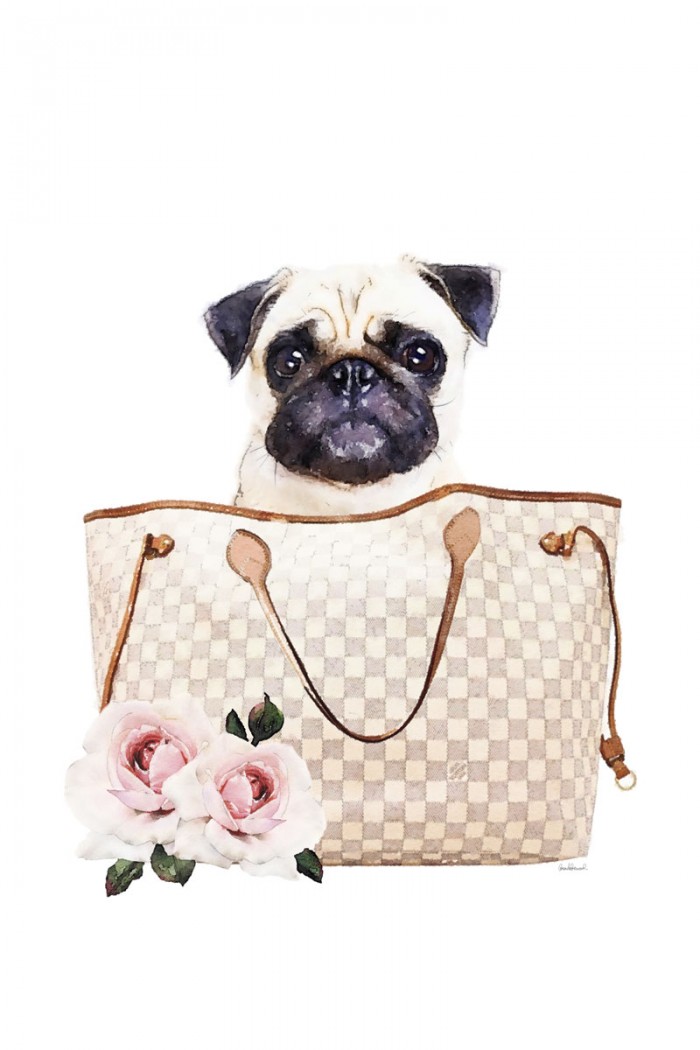 Fashion Bag with Pug by Amanda Greenwood