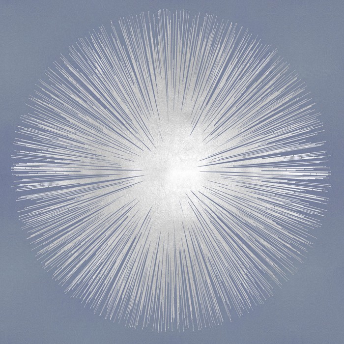 Silver Sunburst on Gray I by Abby Young