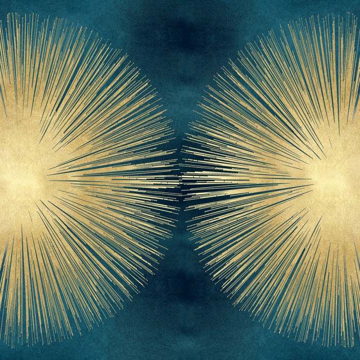 Sunburst Gold on Teal II by Abby Young