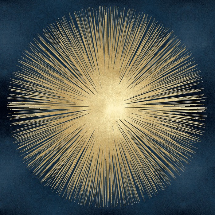 Sunburst Gold on Blue I by Abby Young