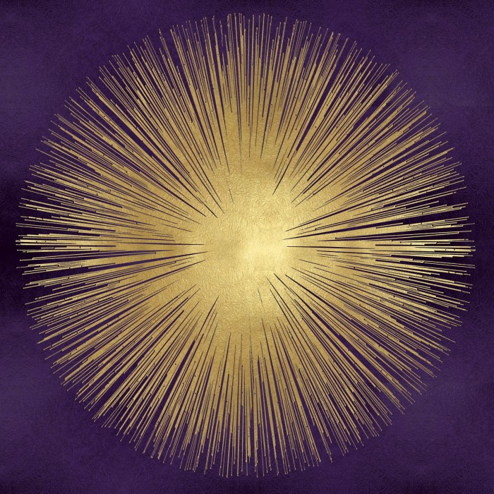 Sunburst Gold on Purple I by Abby Young