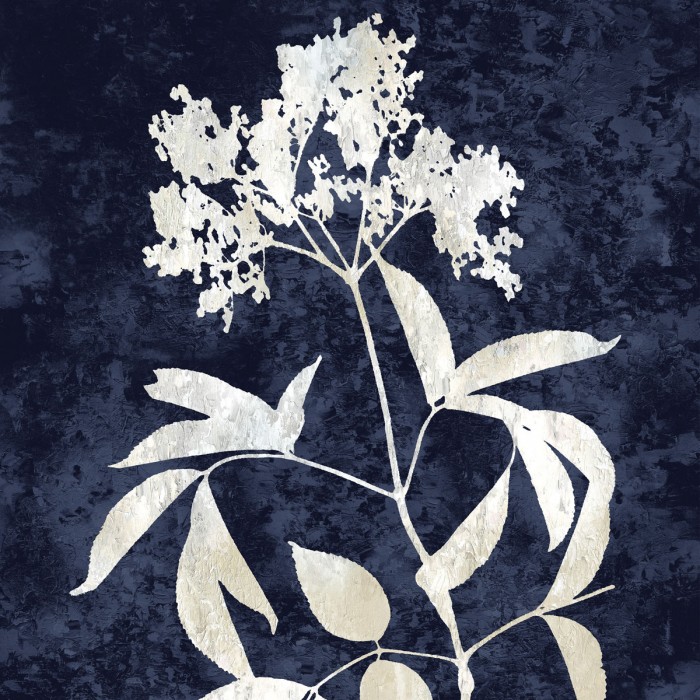 Nature White on Blue V by Danielle Carson