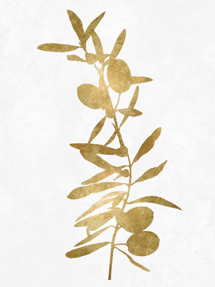Nature Gold on White IV by Danielle Carson