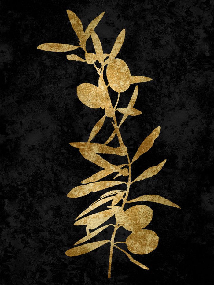 Nature Gold on Black IV by Danielle Carson