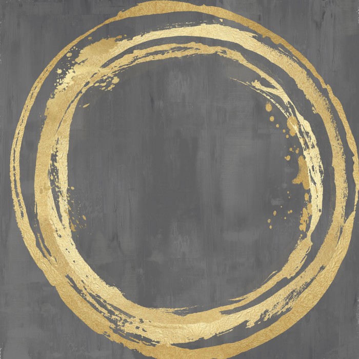 Circle Gold on Gray II by Natalie Harris