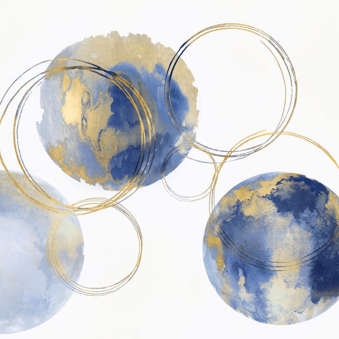 Circular Blue and Gold II by Natalie Harris
