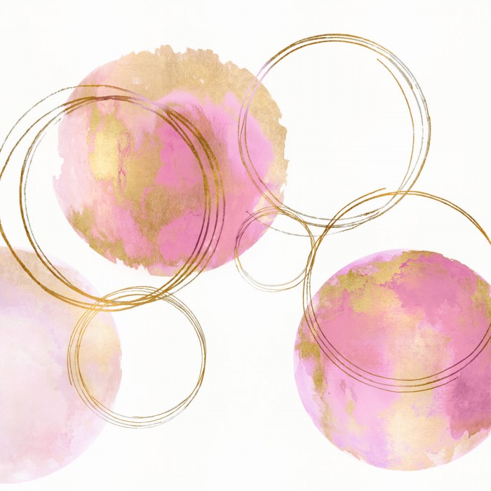 Circular Pink and Gold II by Natalie Harris