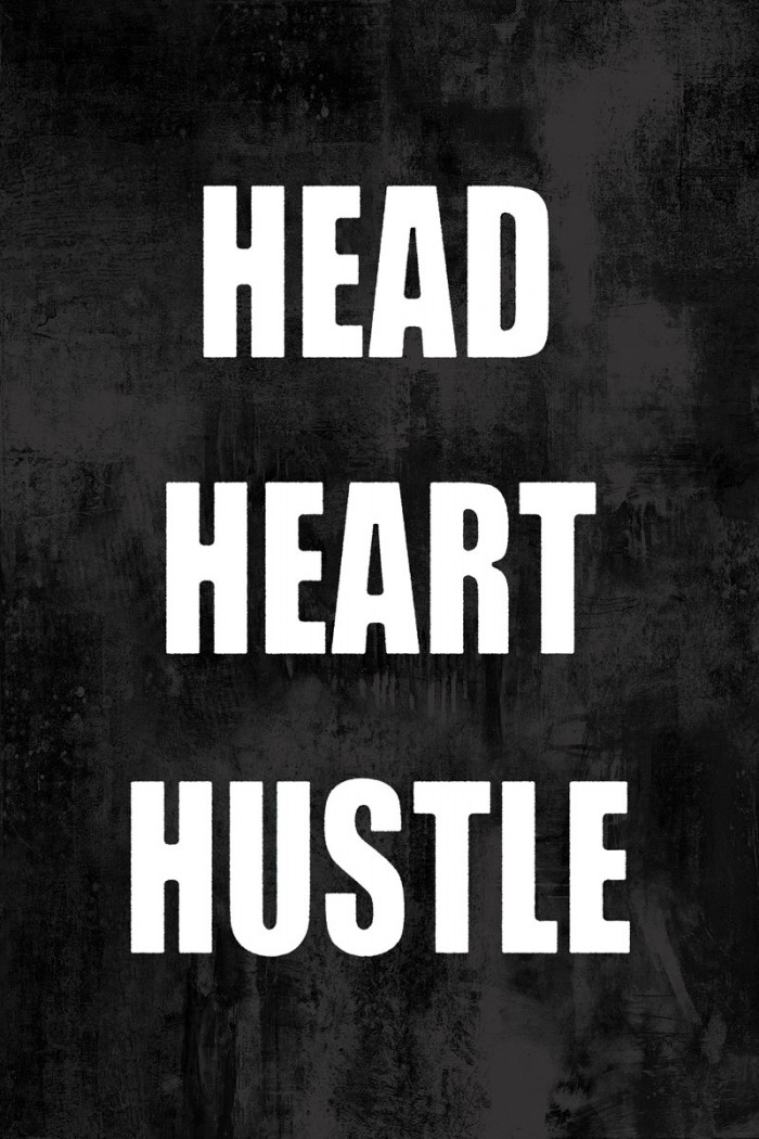Head Heart Hustle on Black by Jamie MacDowell