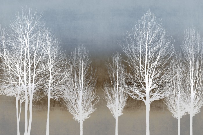 Trees on Brown and Blue by Kate Bennett