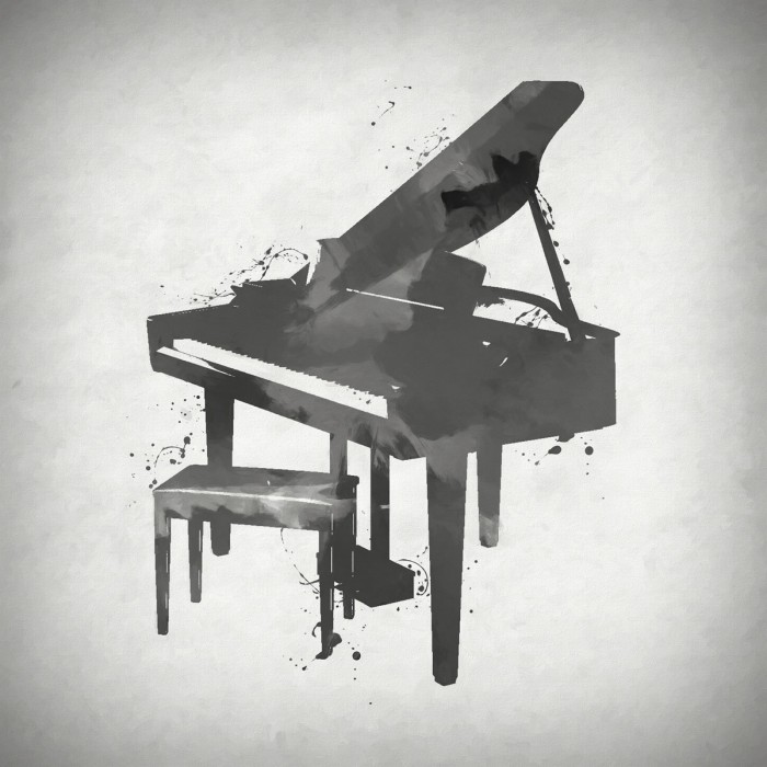 Black and White PIano by Dan Sproul