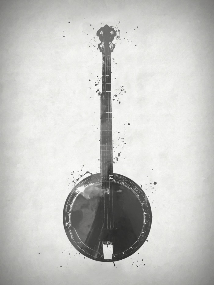 Black and White Banjo by Dan Sproul