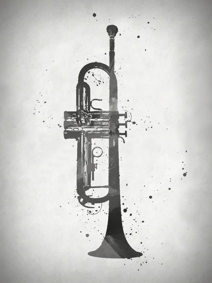 Black and White Trumpet by Dan Sproul
