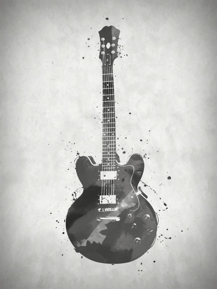 Black and White Guitar by Dan Sproul