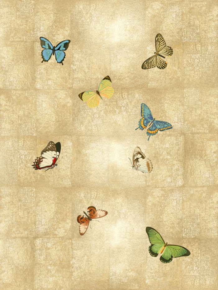Butterflies on Gold II by Tina Blakely