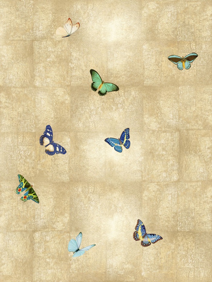 Butterflies on Gold III by Tina Blakely