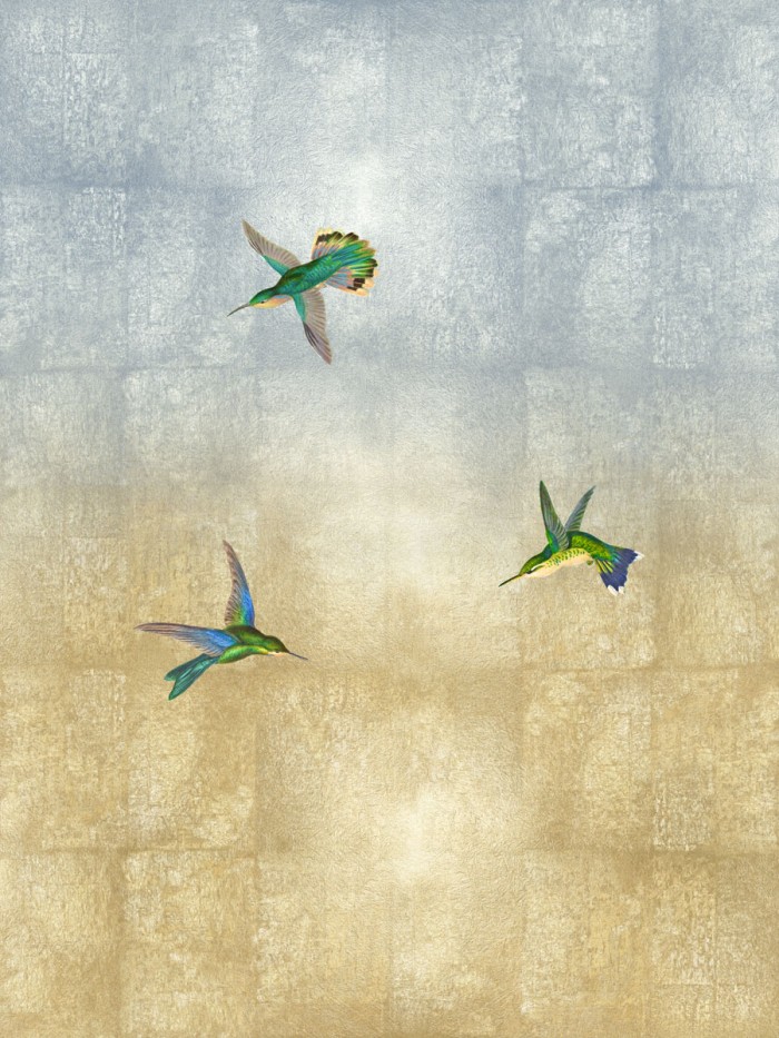 Hummingbirds in Flight I by Tina Blakely