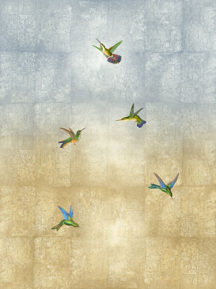 Hummingbirds in Flight II by Tina Blakely