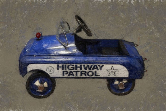 Highway Patrol Pedal Car by Michelle Calkins